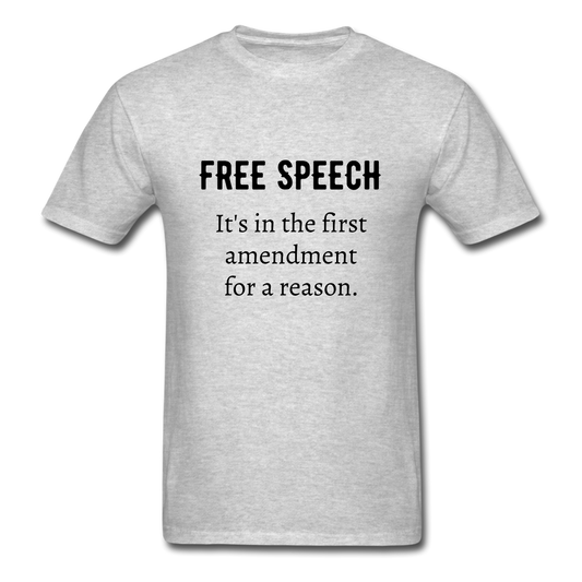 Unisex Free Speech T-Shirt - heather gray