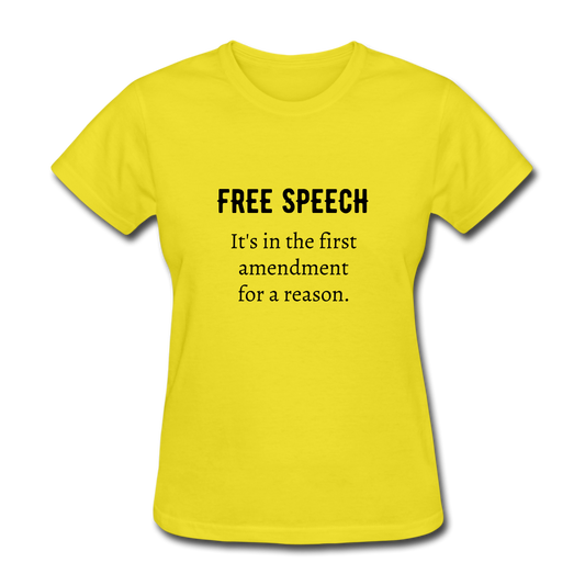 Women's Free Speech T-Shirt - yellow