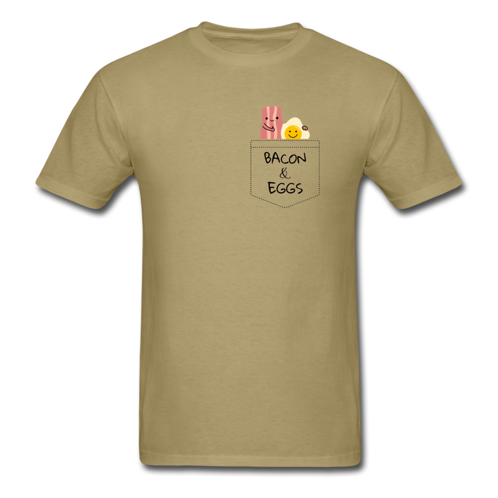 Unisex Bacon and Eggs T-Shirt - khaki