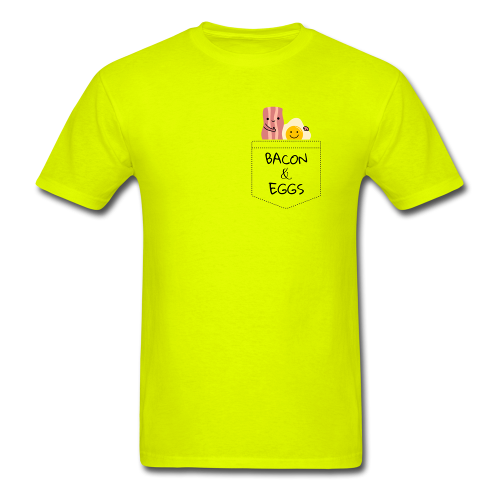 Unisex Bacon and Eggs T-Shirt - safety green