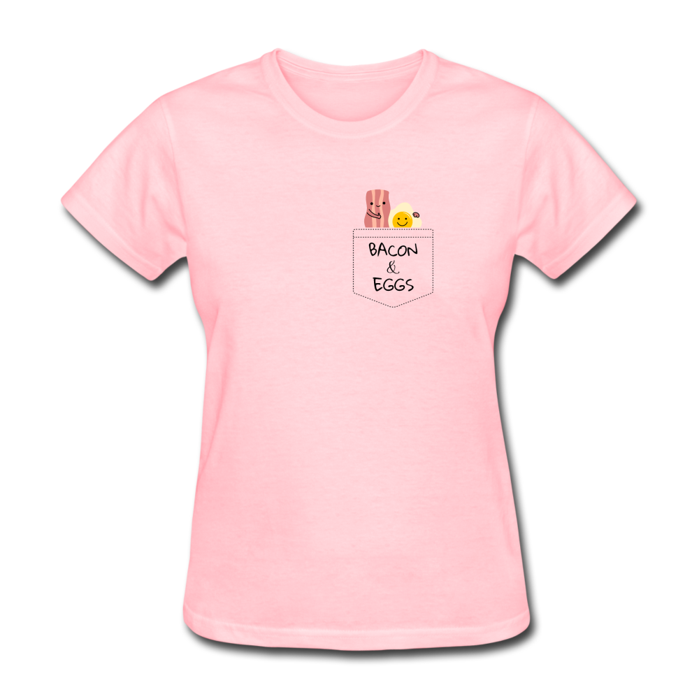 Women's Bacon and Eggs T-Shirt - pink
