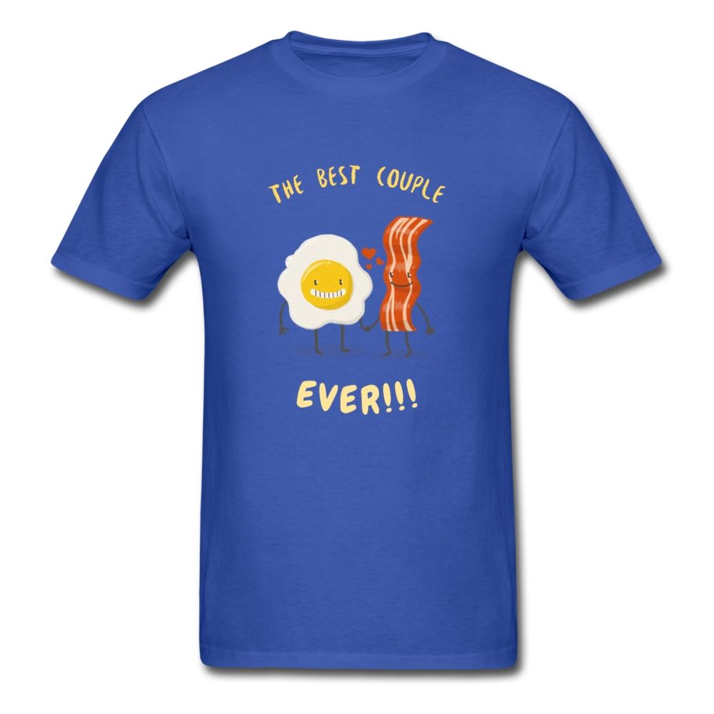 Unisex Bacon and Eggs Couple T-Shirt - royal blue