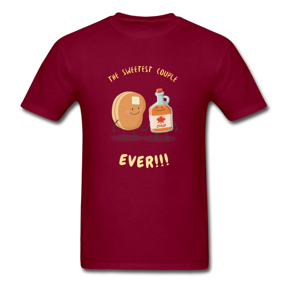 Unisex Pancakes and Syrup T-Shirt - burgundy