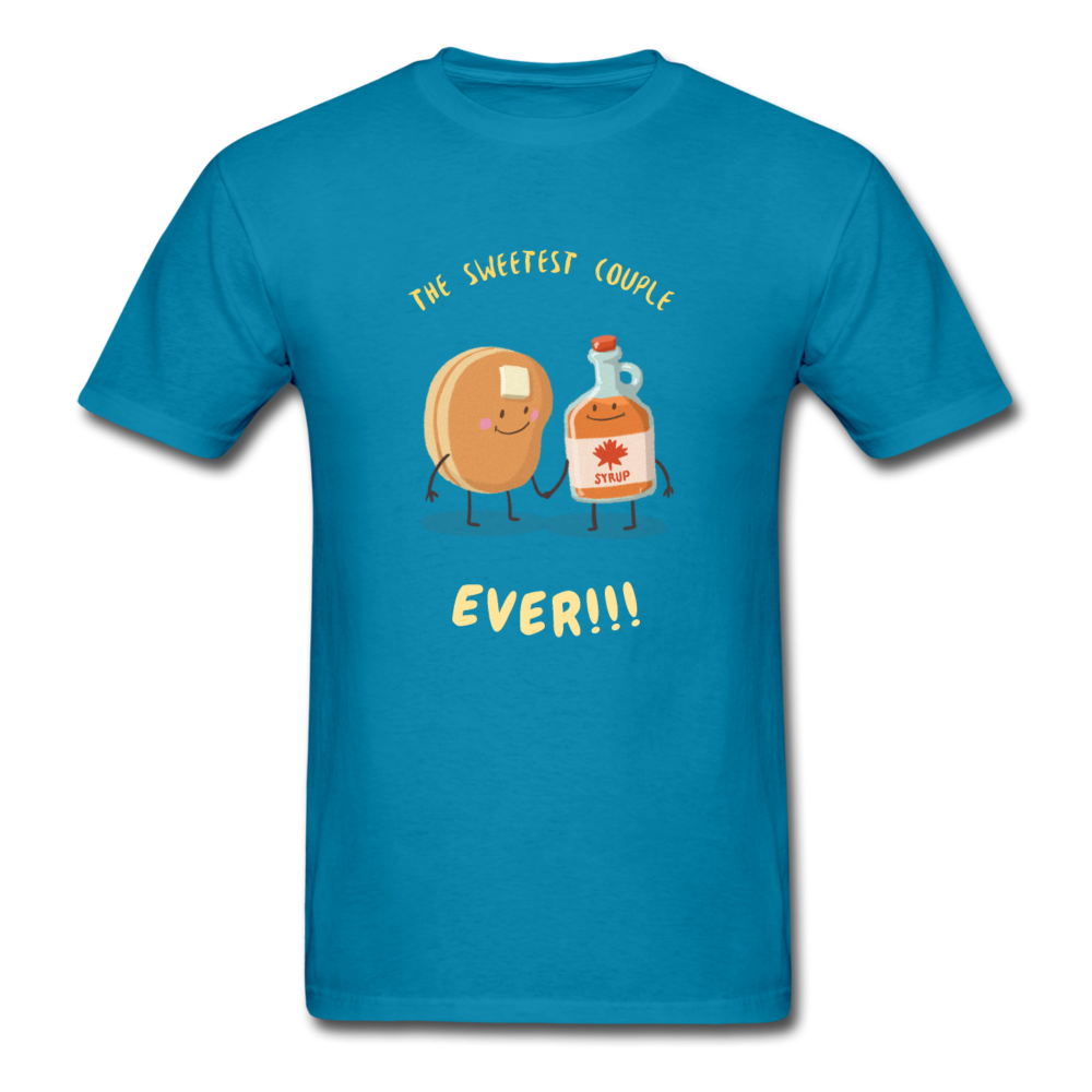 Unisex Pancakes and Syrup T-Shirt - turquoise