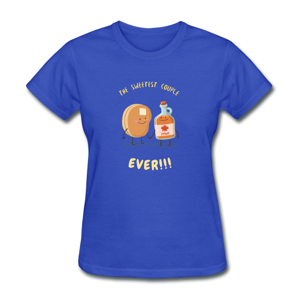 Women's Pancakes and Syrup T-Shirt - royal blue
