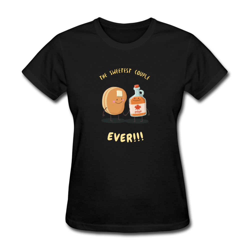 Women's Pancakes and Syrup T-Shirt - black