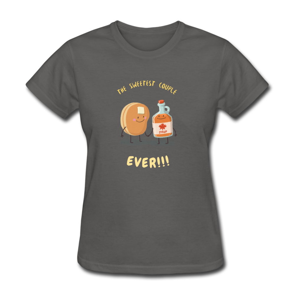 Women's Pancakes and Syrup T-Shirt - charcoal