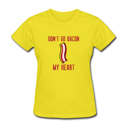 Women's Bacon T-Shirt - yellow