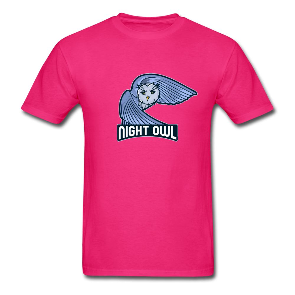 Unisex Night Owl T-Shirt - fuchsia