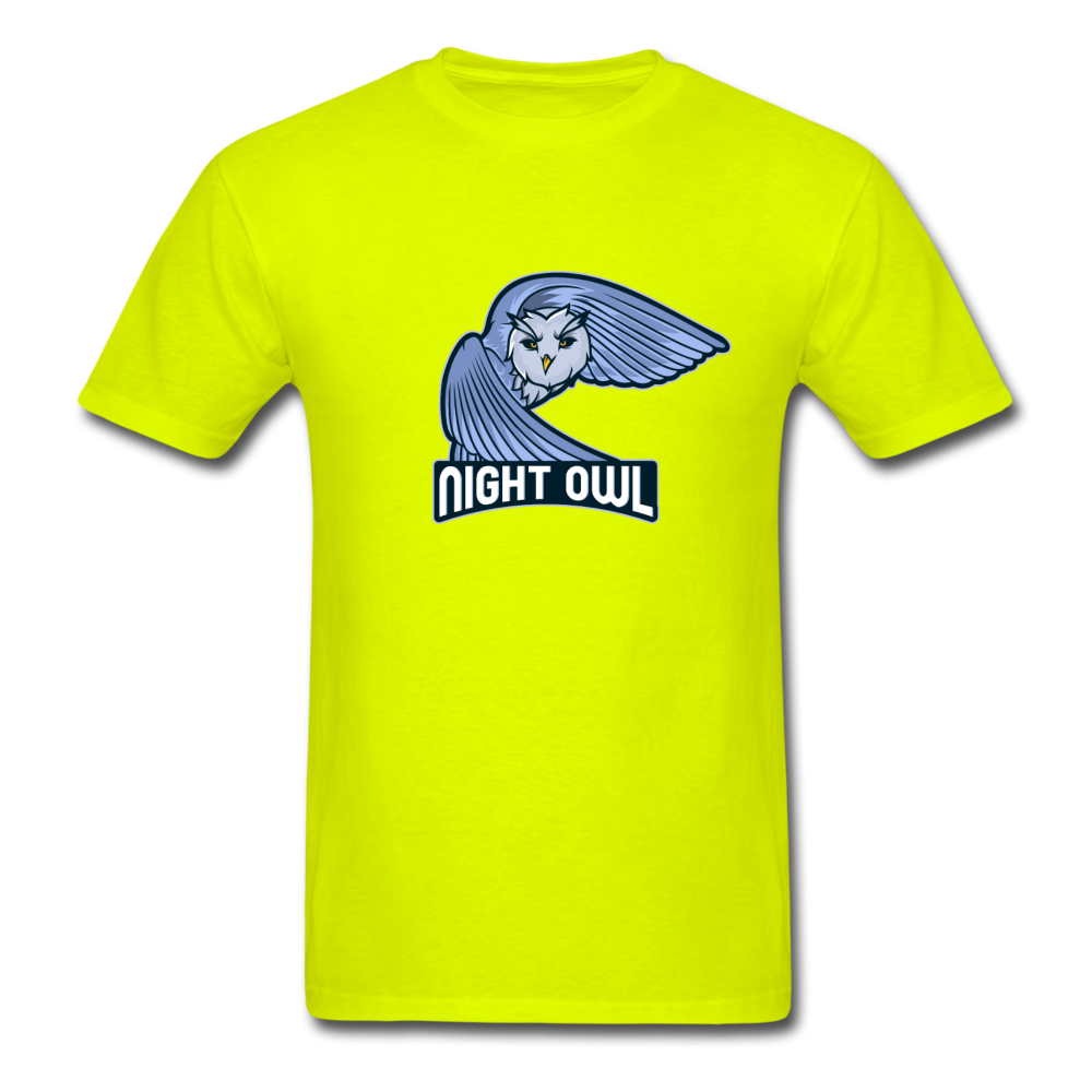Unisex Night Owl T-Shirt - safety green