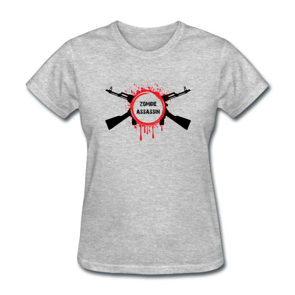 Women's Zombie Assassin T-Shirt - heather gray