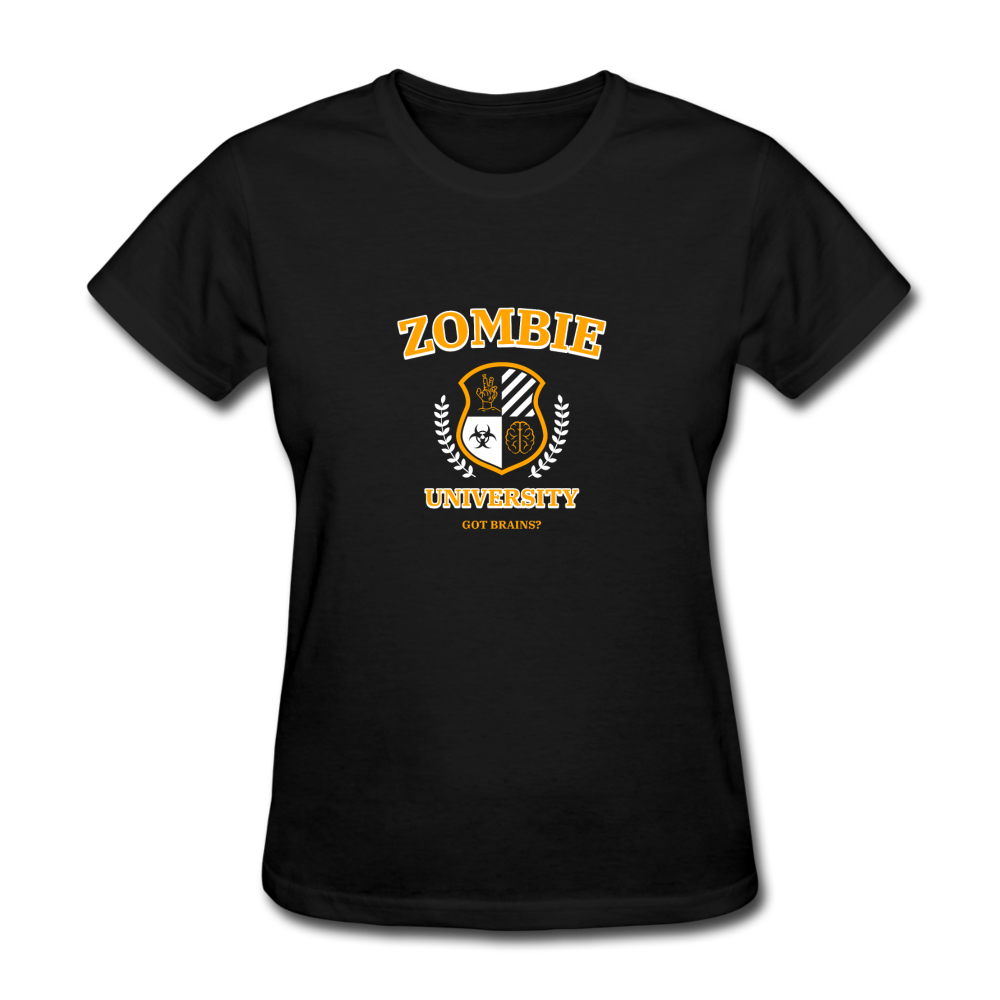 Women's Zombie University T-Shirt - black