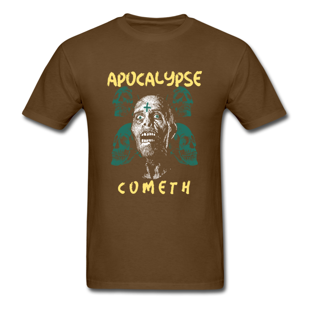 Unisex Zombie Apocalypse Cometh T-Shirt - brown