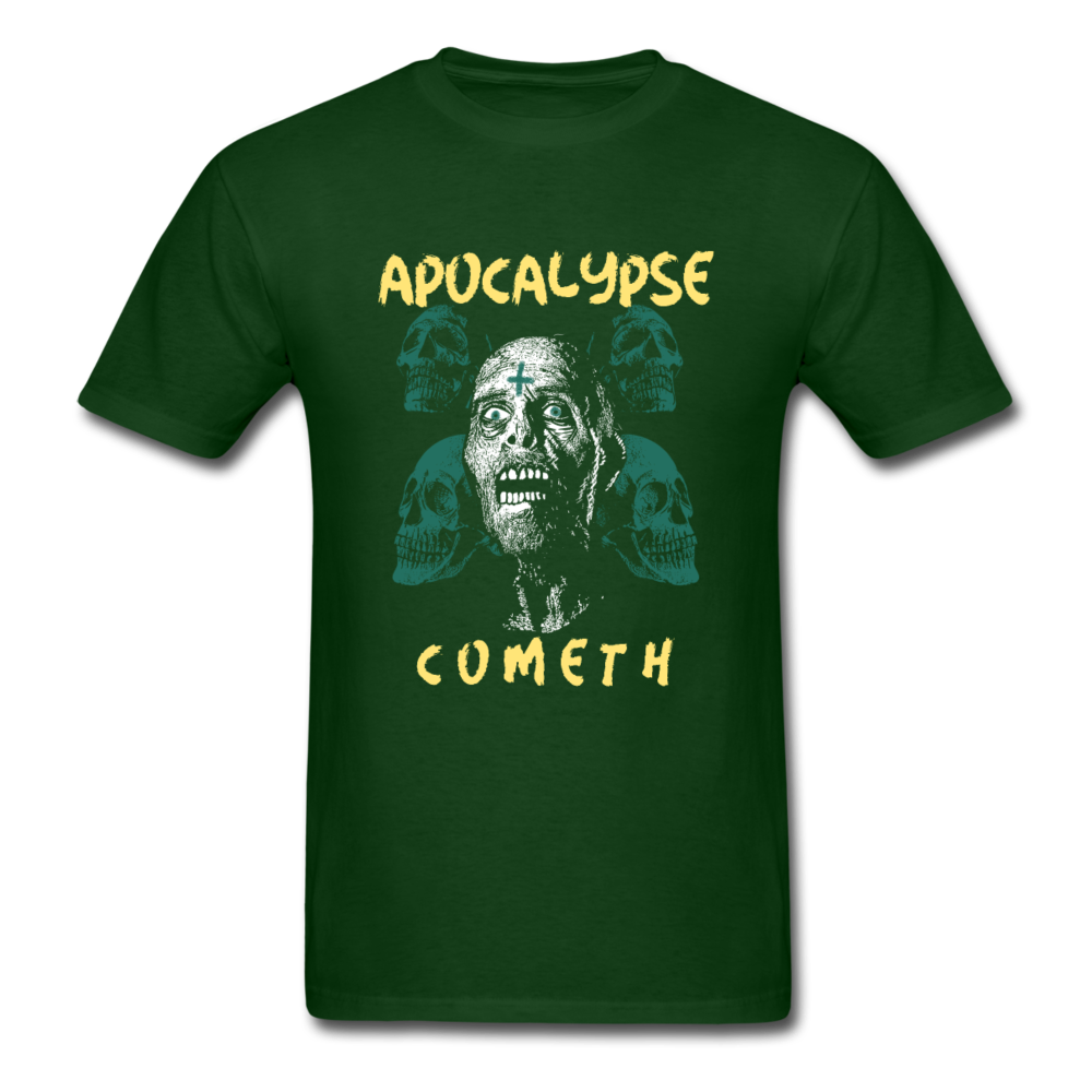 Unisex Zombie Apocalypse Cometh T-Shirt - forest green
