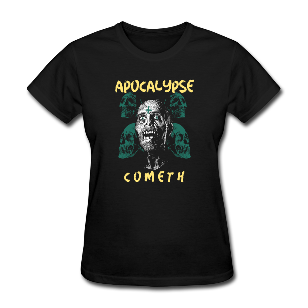 Women's Zombie Apocalypse Cometh T-Shirt - black