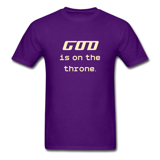 Unisex God Is On the Throne T-Shirt - purple