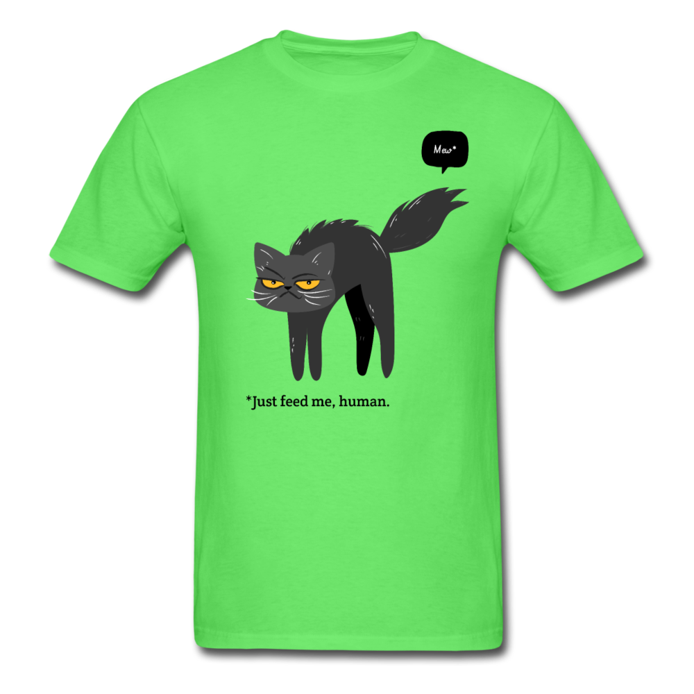 Unisex Cat Just Feed Me T-Shirt - kiwi