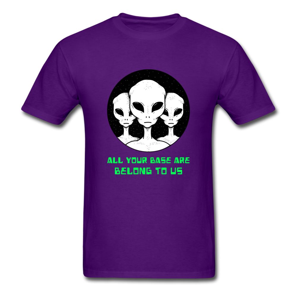 Unisex Alien All Your Base Are Belong to Us T-Shirt - purple