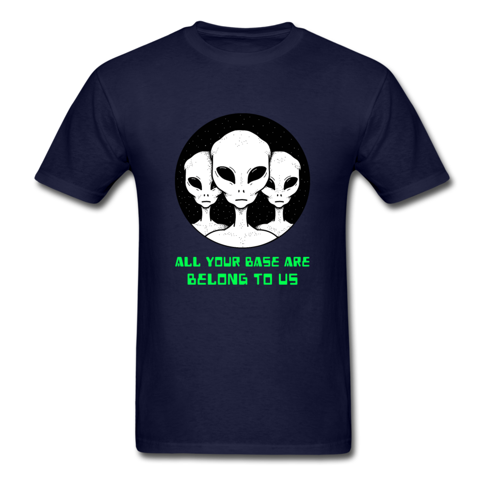 Unisex Alien All Your Base Are Belong to Us T-Shirt - navy