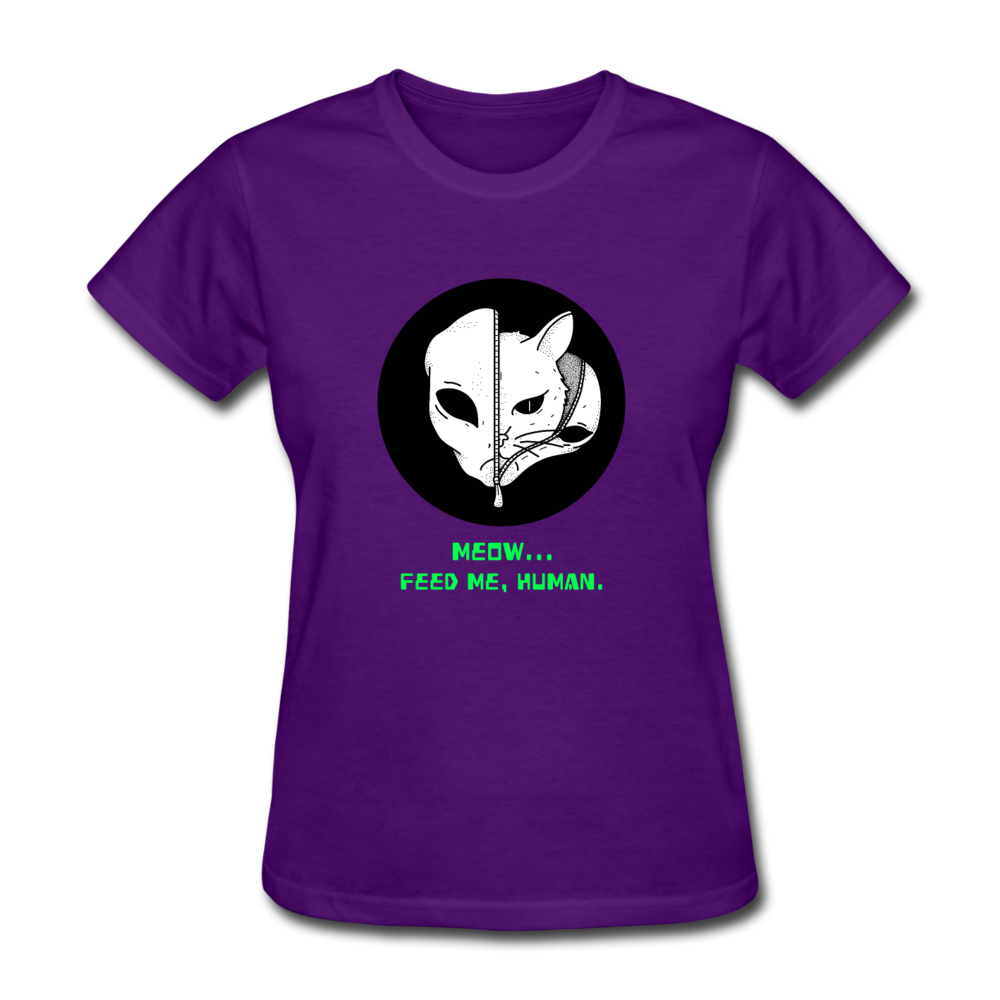 Women's Alien Kitty T-Shirt - purple