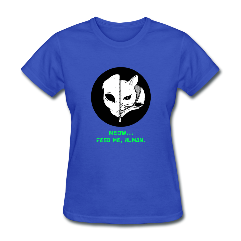 Women's Alien Kitty T-Shirt - royal blue