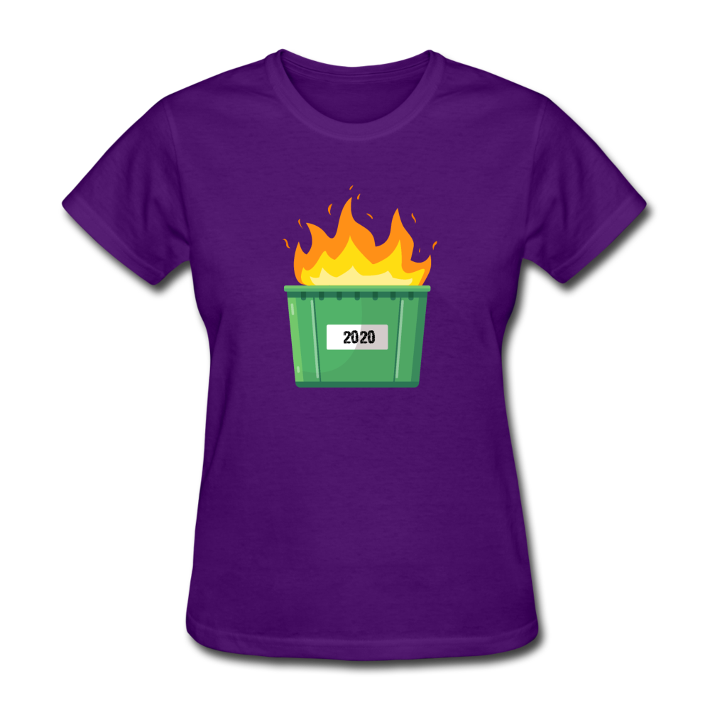 Women's 2020 Dumpster Fire T-Shirt - purple