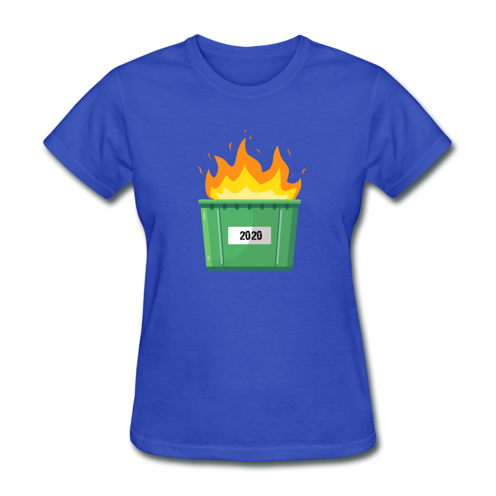 Women's 2020 Dumpster Fire T-Shirt - royal blue