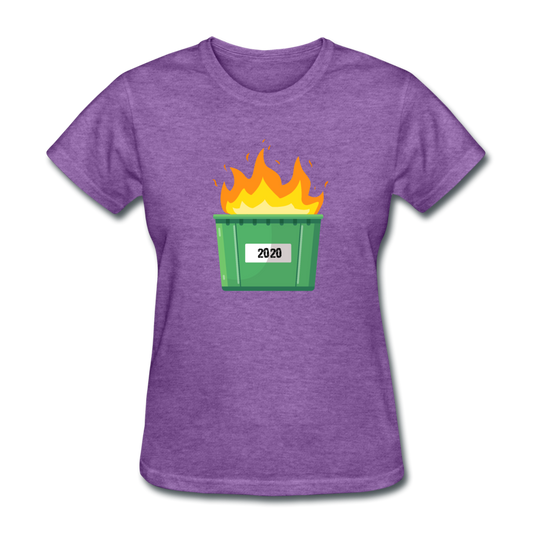 Women's 2020 Dumpster Fire T-Shirt - purple heather