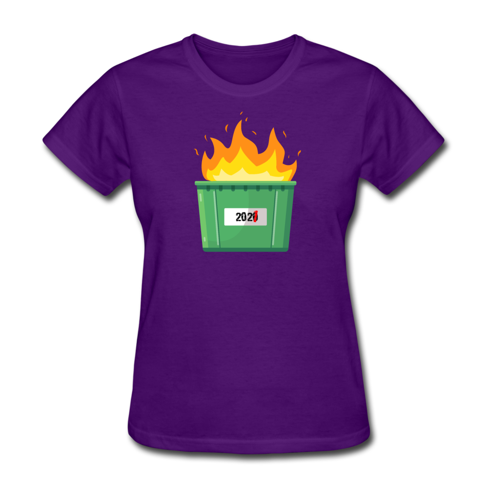 Women's 2021 Dumpster Fire T-Shirt - purple
