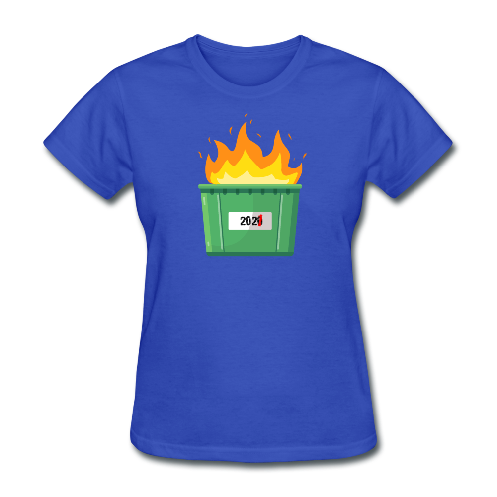 Women's 2021 Dumpster Fire T-Shirt - royal blue
