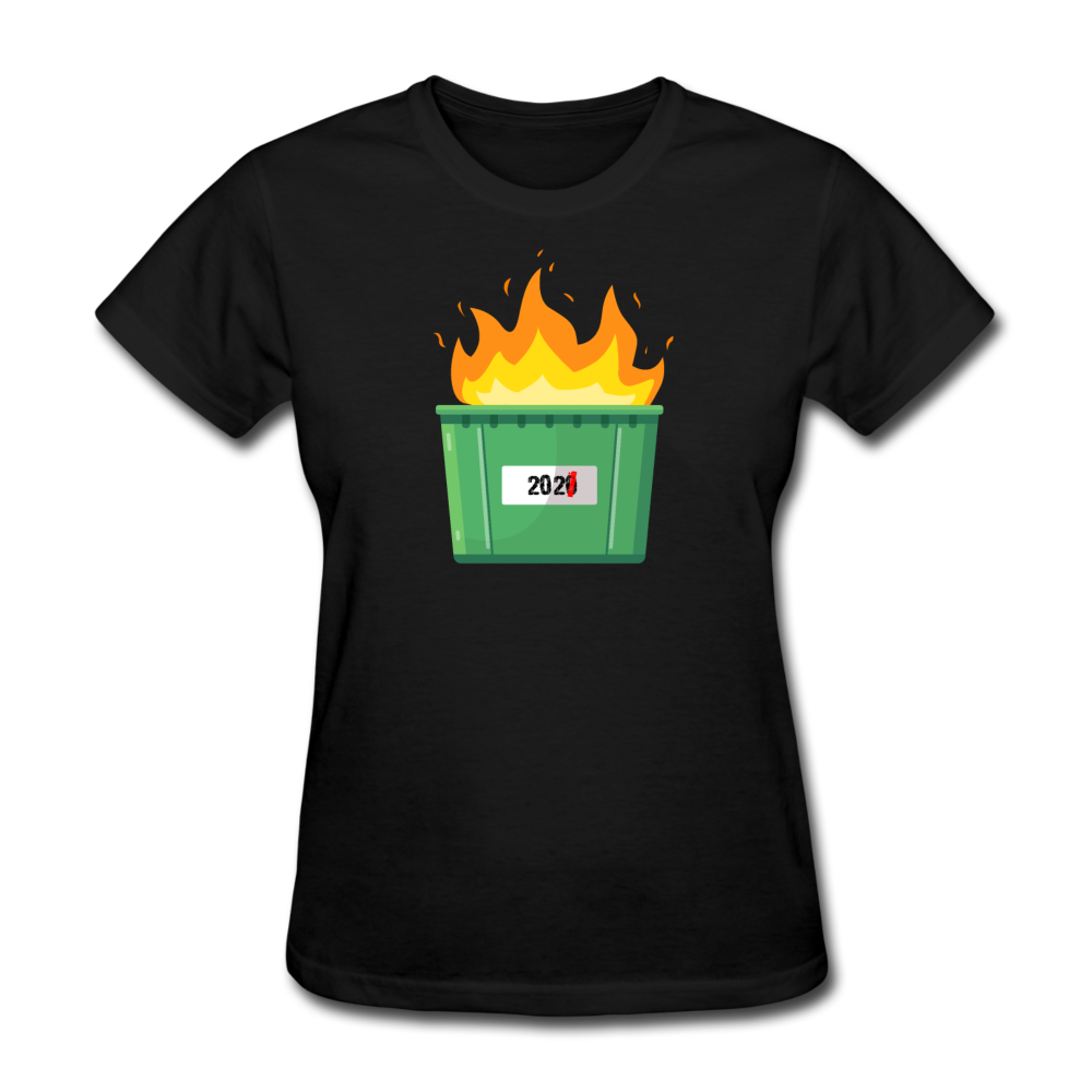 Women's 2021 Dumpster Fire T-Shirt - black