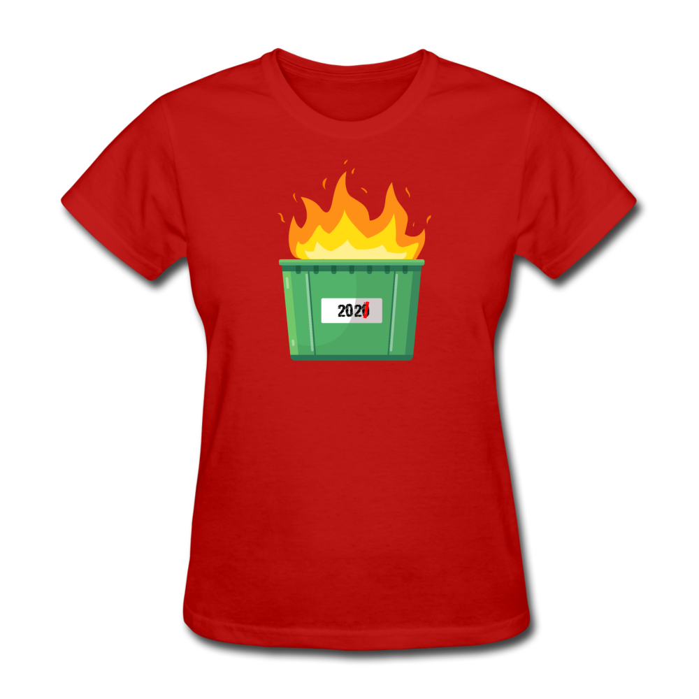 Women's 2021 Dumpster Fire T-Shirt - red