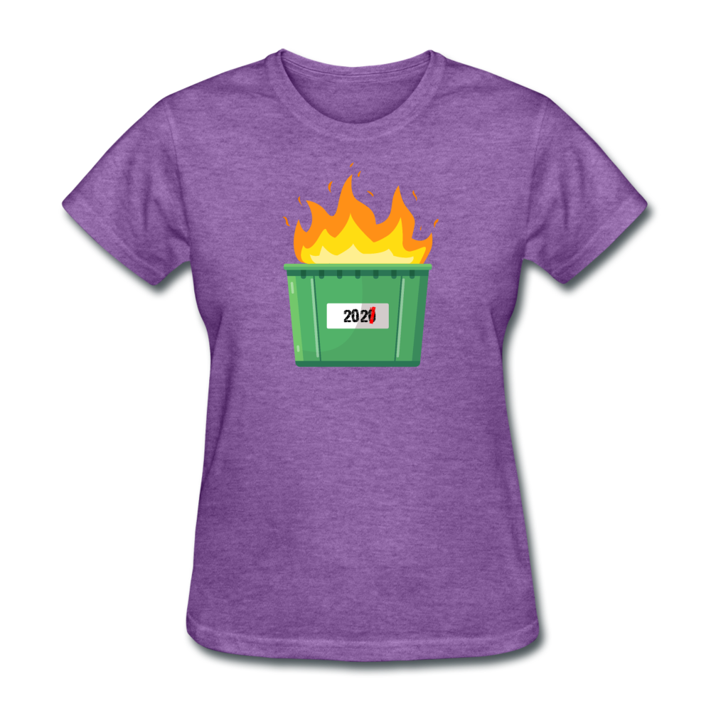 Women's 2021 Dumpster Fire T-Shirt - purple heather