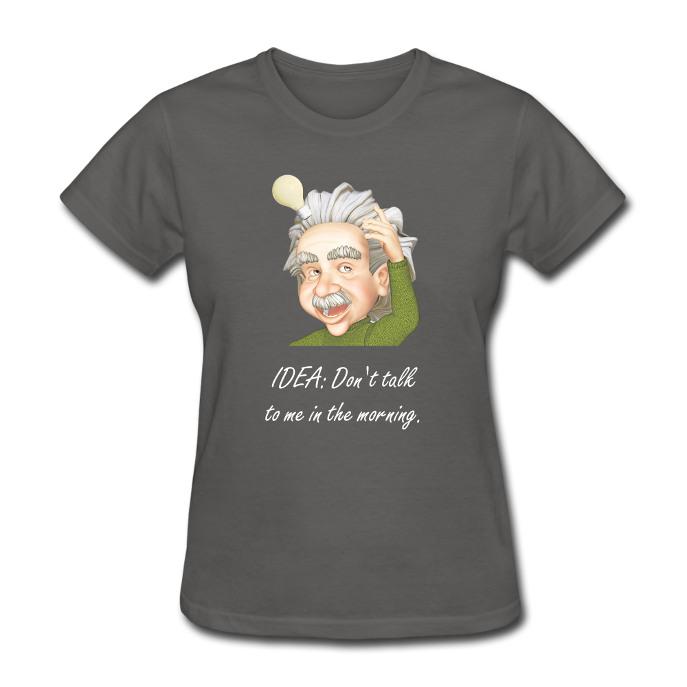 Women's Einstein Idea T-Shirt - charcoal