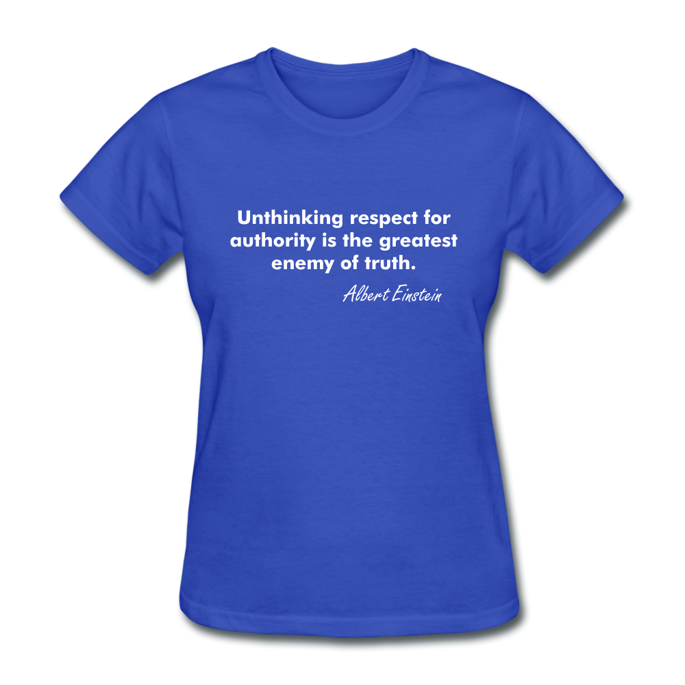 Women's Einstein Quote T-Shirt - royal blue