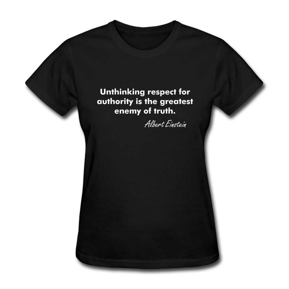Women's Einstein Quote T-Shirt - black