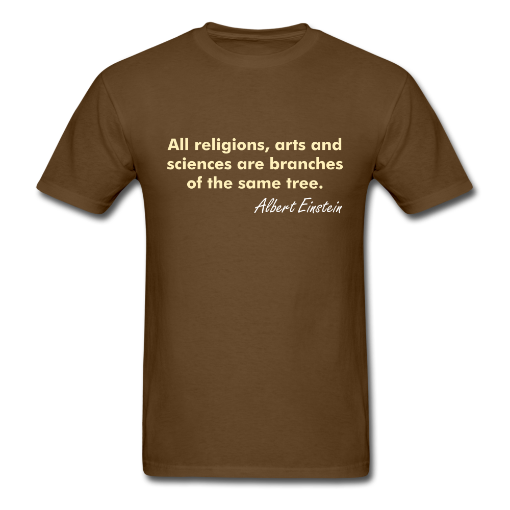Unisex Einstein Quote T-Shirt - brown