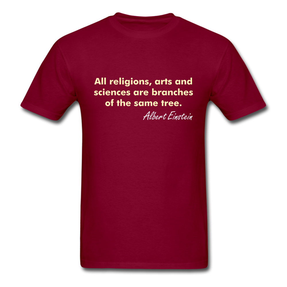Unisex Einstein Quote T-Shirt - burgundy