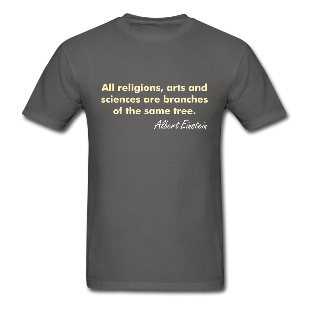 Unisex Einstein Quote T-Shirt - charcoal
