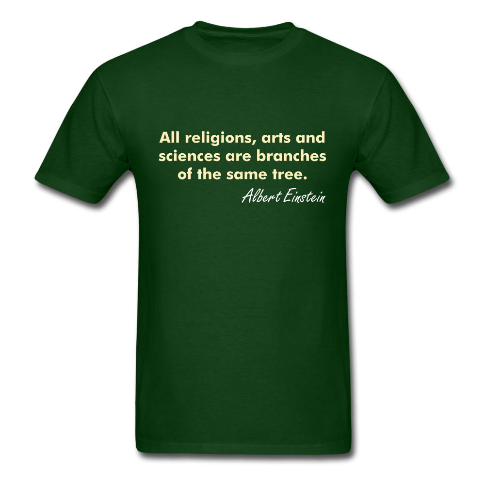Unisex Einstein Quote T-Shirt - forest green