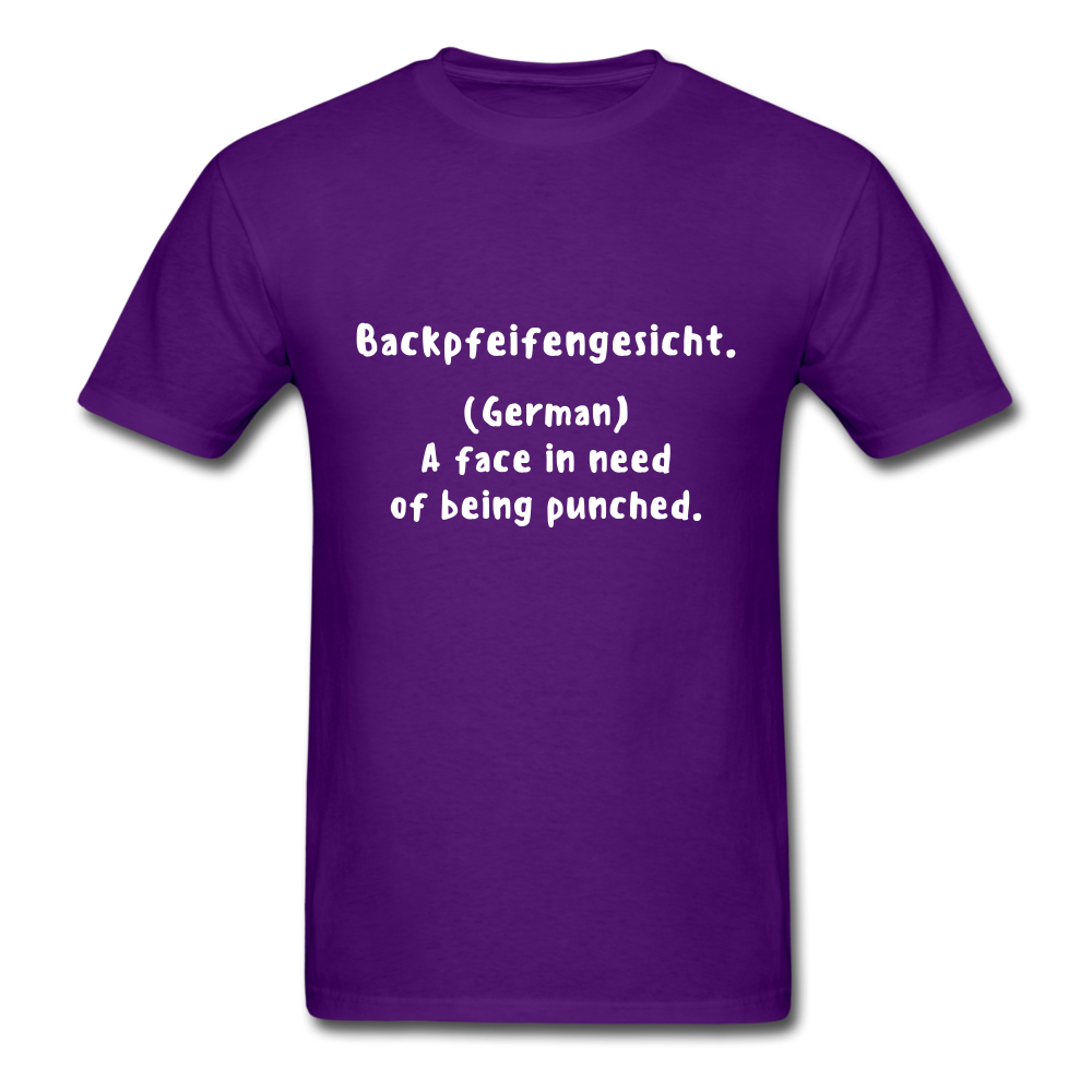 Unisex Backpfeifengesicht T-Shirt - purple