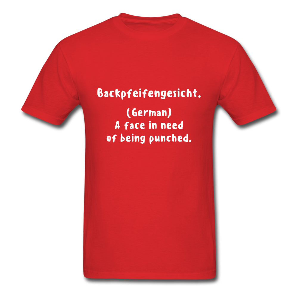 Unisex Backpfeifengesicht T-Shirt - red