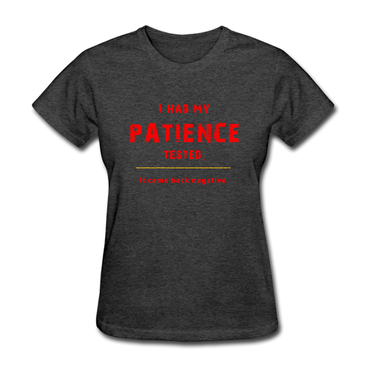 Women's Patience Tested T-Shirt - heather black