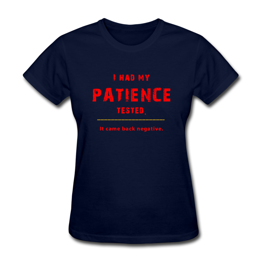 Women's Patience Tested T-Shirt - navy