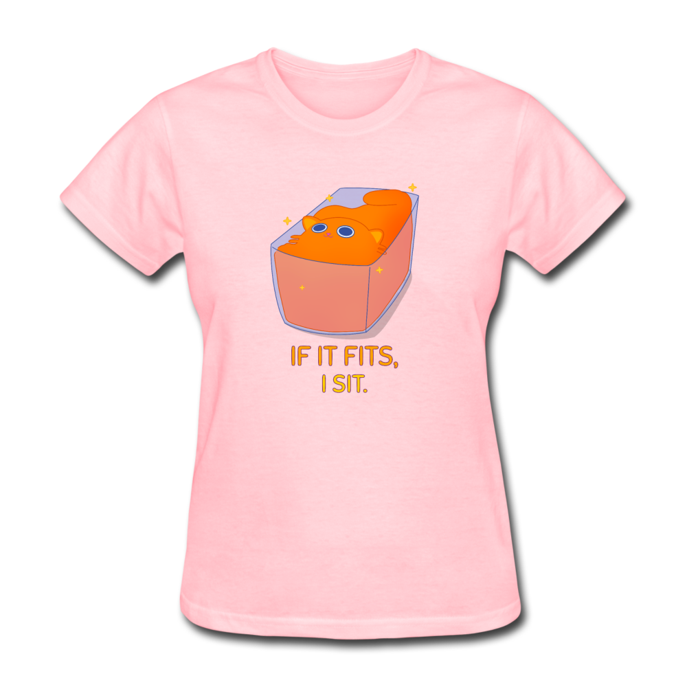 Women's Cat in Box T-Shirt - pink