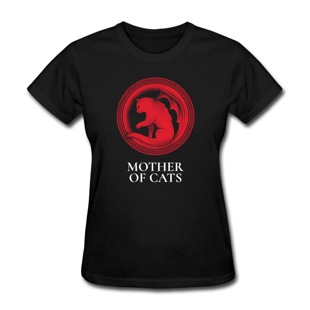 Women's Mother of Cats T-Shirt - black