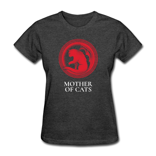Women's Mother of Cats T-Shirt - heather black