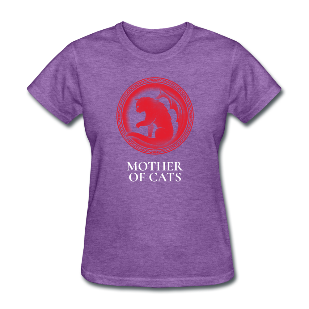 Women's Mother of Cats T-Shirt - purple heather
