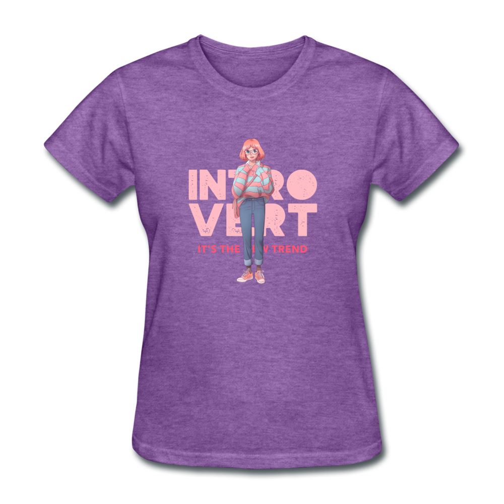 Women's Introvert T-Shirt - purple heather
