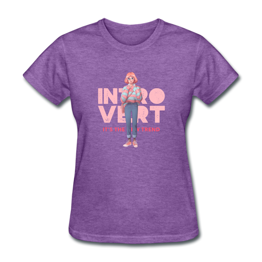 Women's Introvert T-Shirt - purple heather